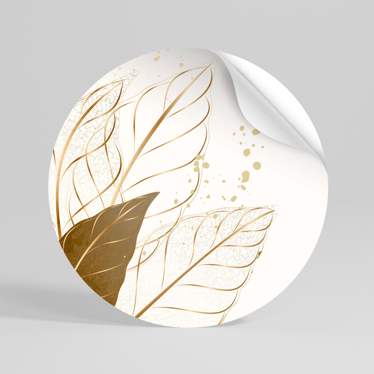 ELEGANCE IN FOLIAGE Vinilo adhesivo redondo