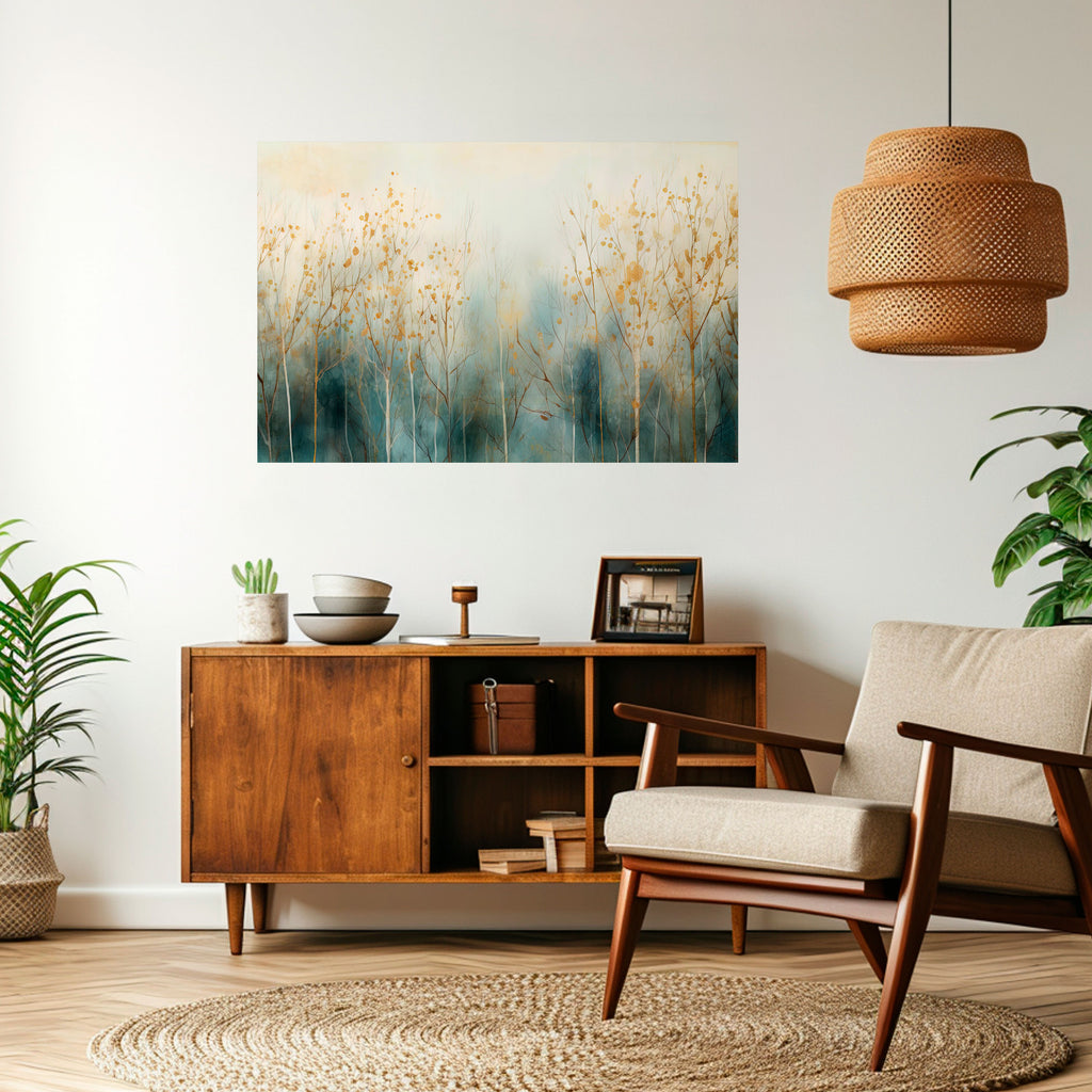 Póster horizontal autoadhesivo "SUEÑO MÍSTICO DEL BOSQUE"