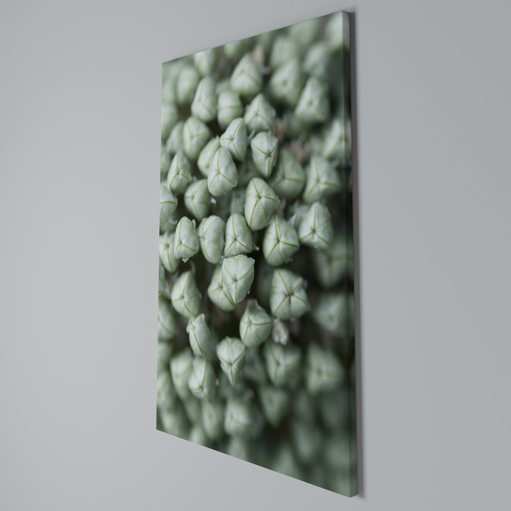 TEXTURED GREEN TIDBITS Cuadro en lienzo vertical