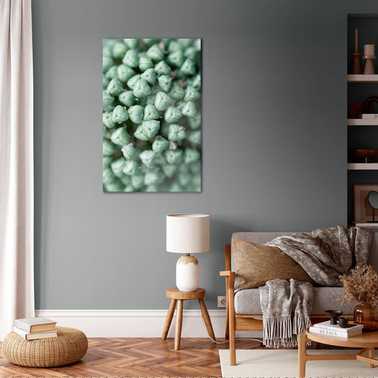 TEXTURED GREEN TIDBITS Cuadro en lienzo vertical