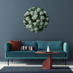 TEXTURED GREEN TIDBITS Decoración de Pared Redonda