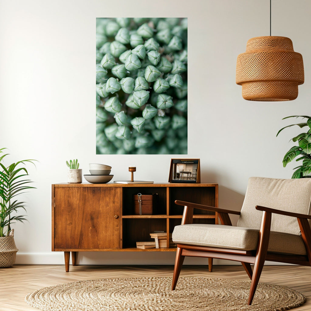 TEXTURED GREEN TIDBITS Peel and Stick Vertical Poster