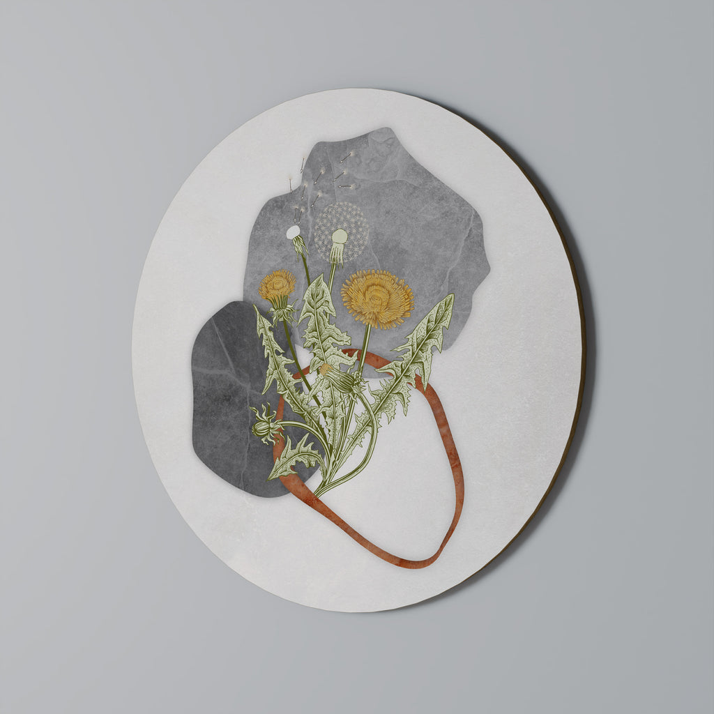 DANDELION RING Round Wall Art