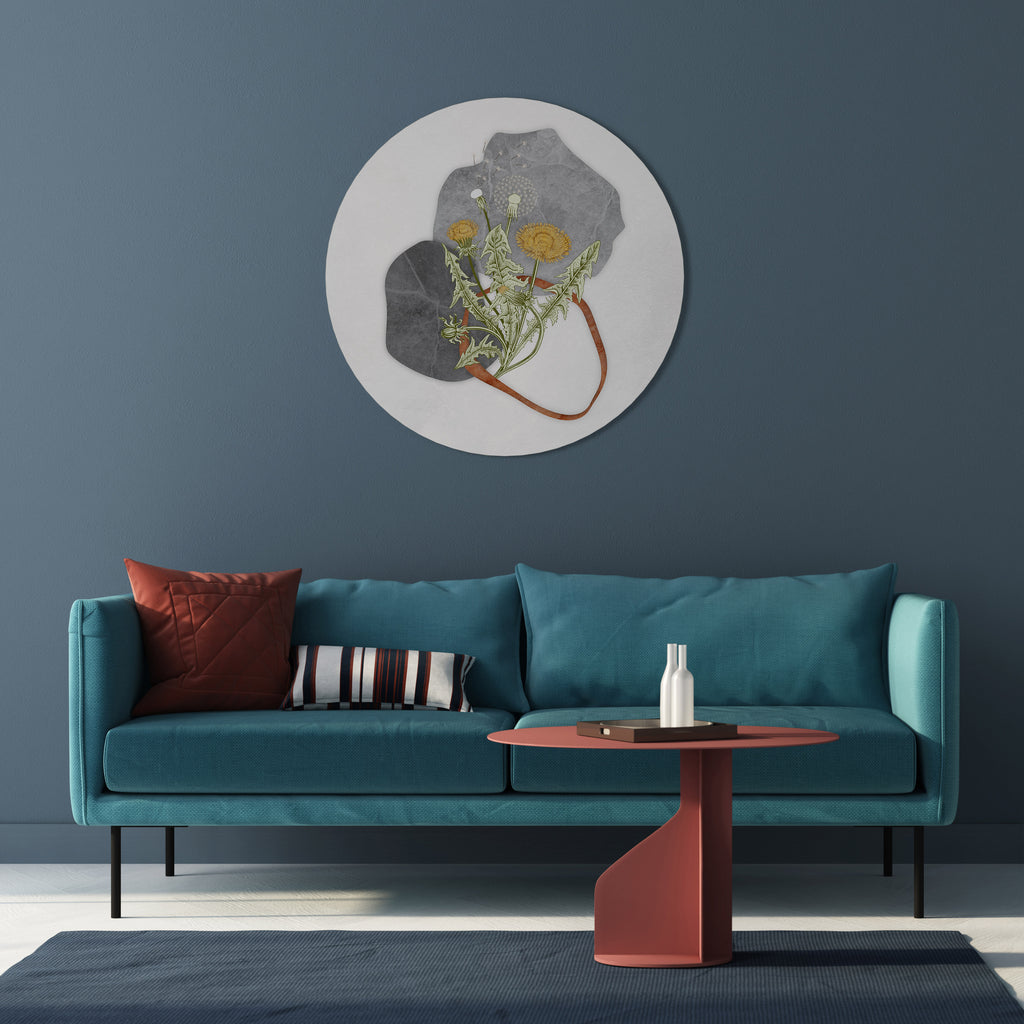 DANDELION RING Round Wall Art