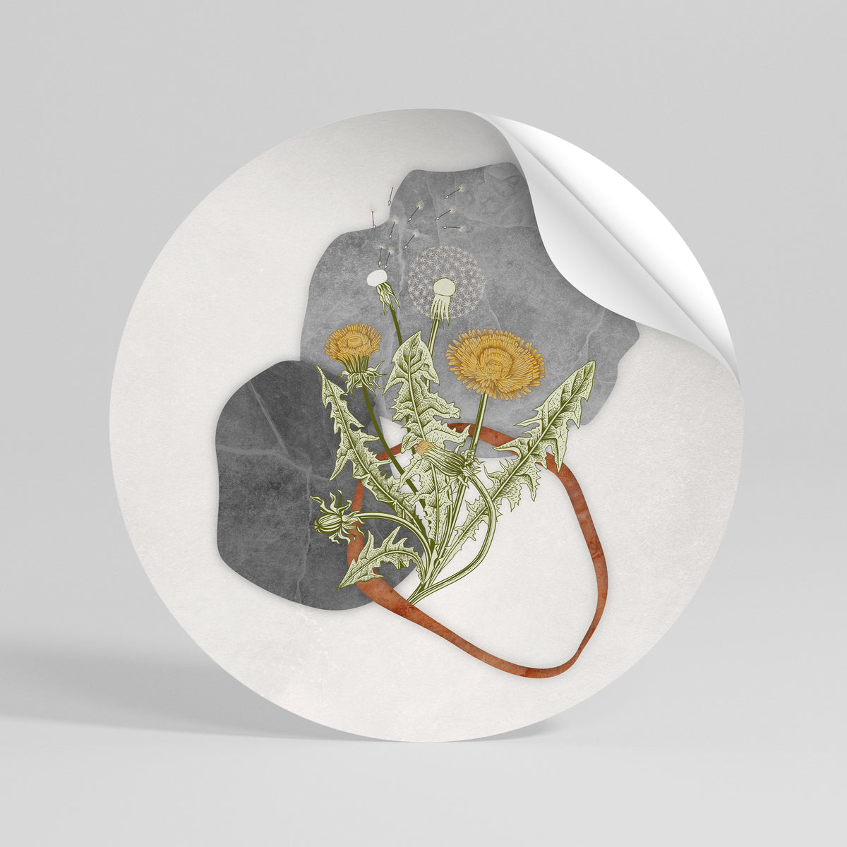 DANDELION RING Vinilo adhesivo redondo