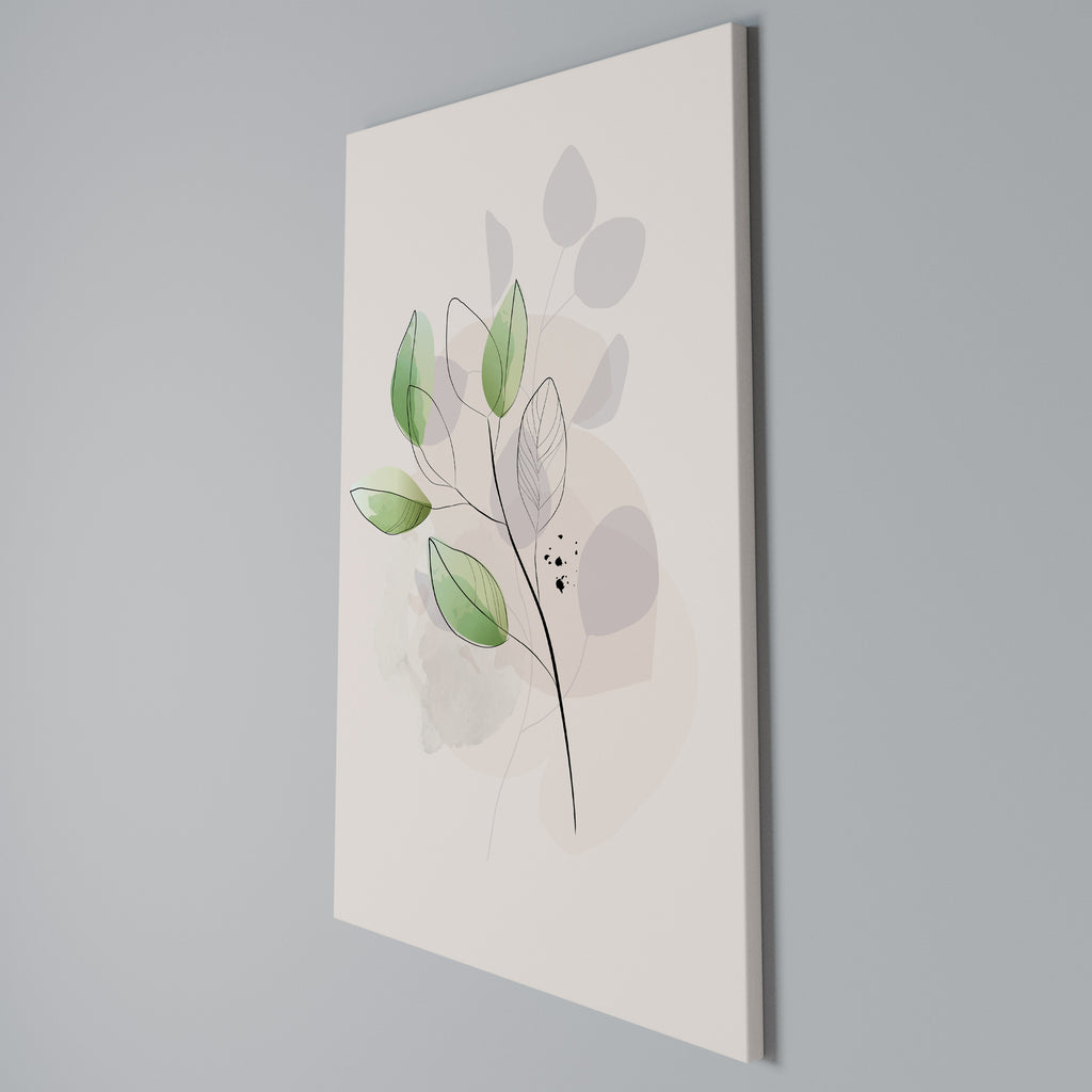 SERENE LEAF SONG Cuadro en lienzo vertical