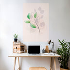 SERENE LEAF SONG Peel and Stick Vertical Poster