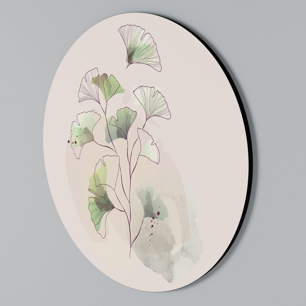 FOLIAGE REVERIE Arte de pared redondo