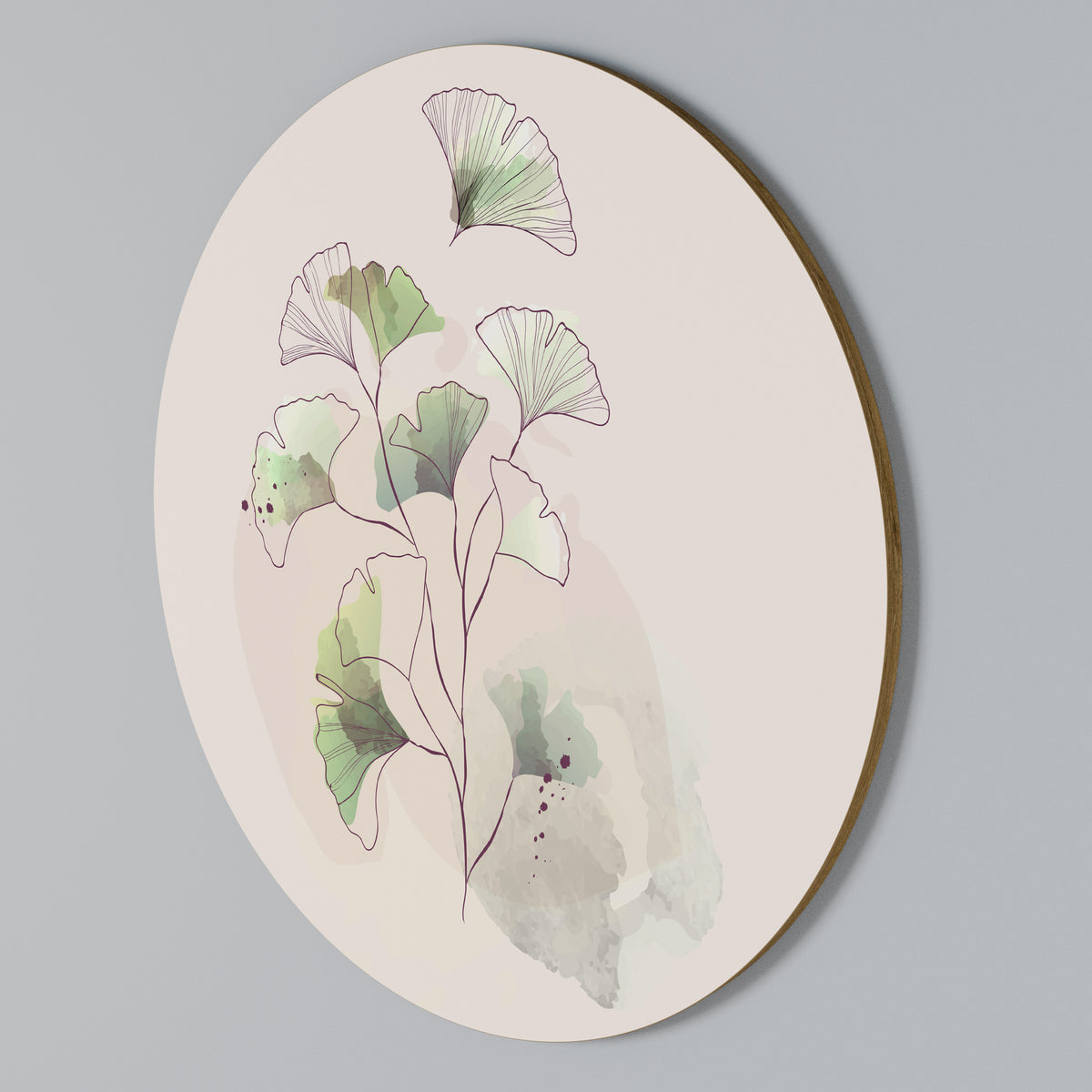 FOLIAGE REVERIE Arte de pared redondo