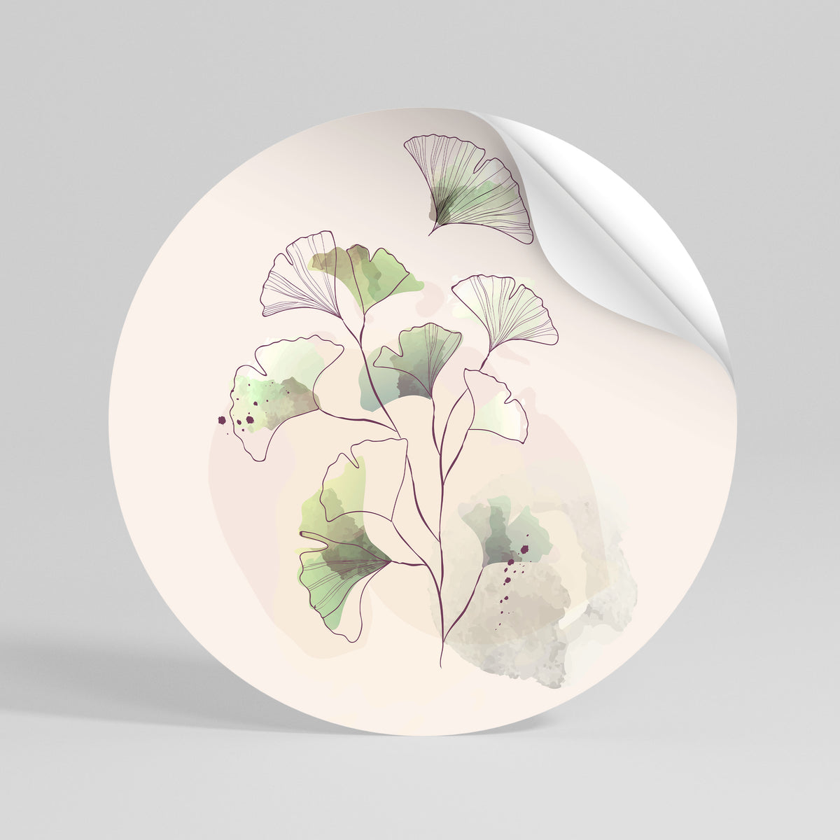 FOLIAGE REVERIE Vinilo adhesivo redondo