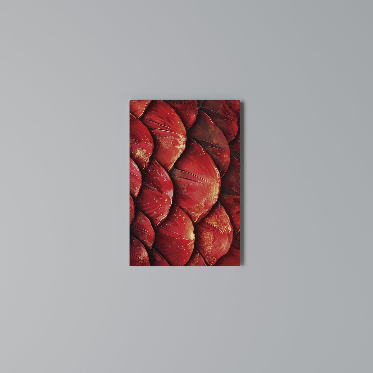 RUBY PETAL DANCE Vertical Canvas Print