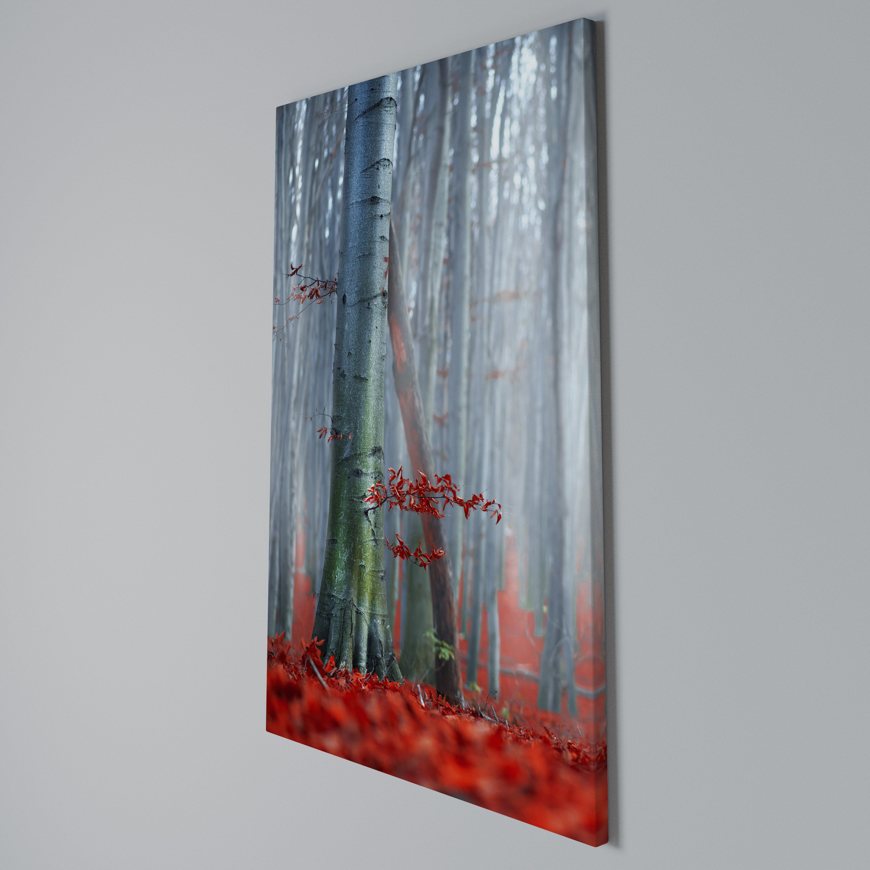 TRANQUIL RED ELEGANCE Cuadro en lienzo vertical