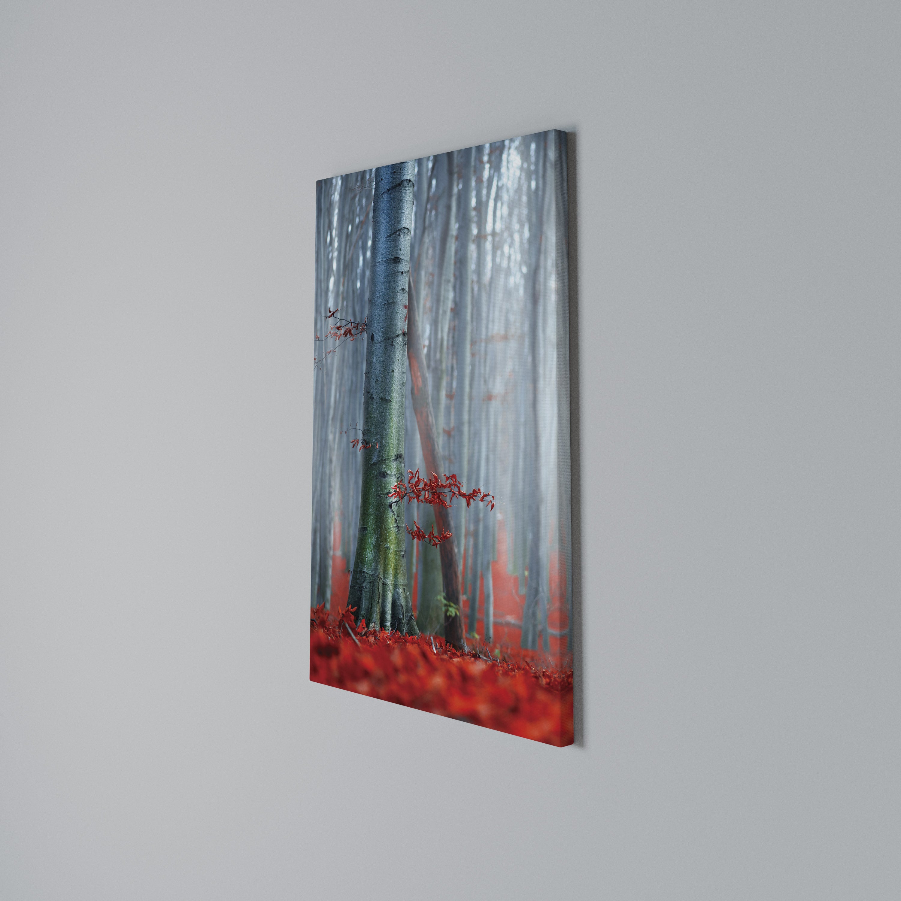 TRANQUIL RED ELEGANCE Cuadro en lienzo vertical