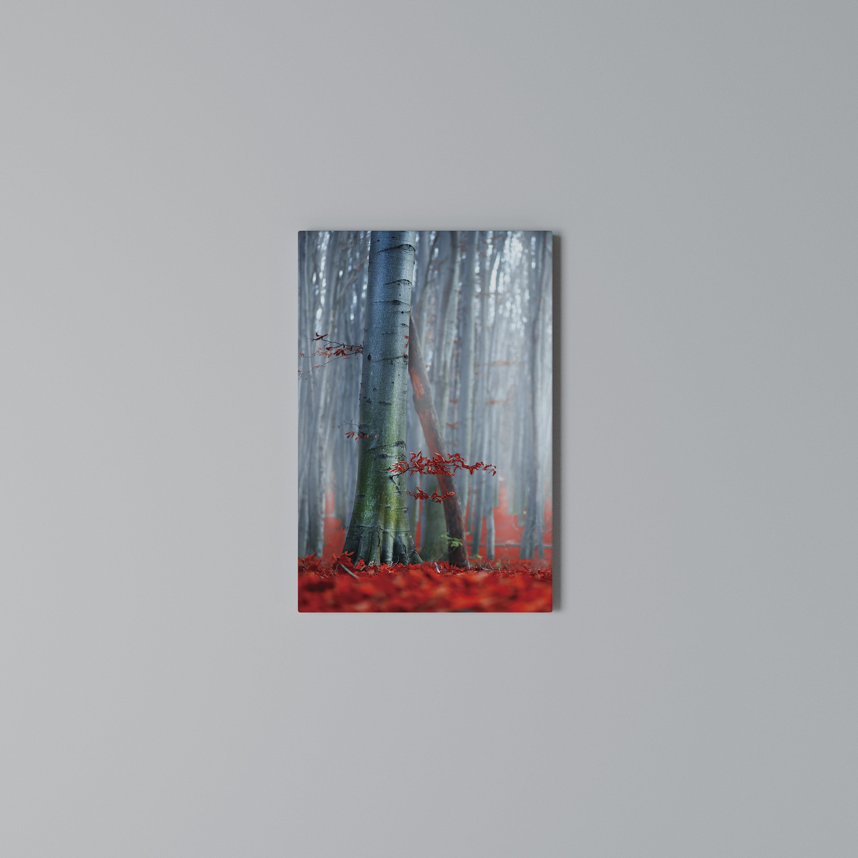 TRANQUIL RED ELEGANCE Cuadro en lienzo vertical