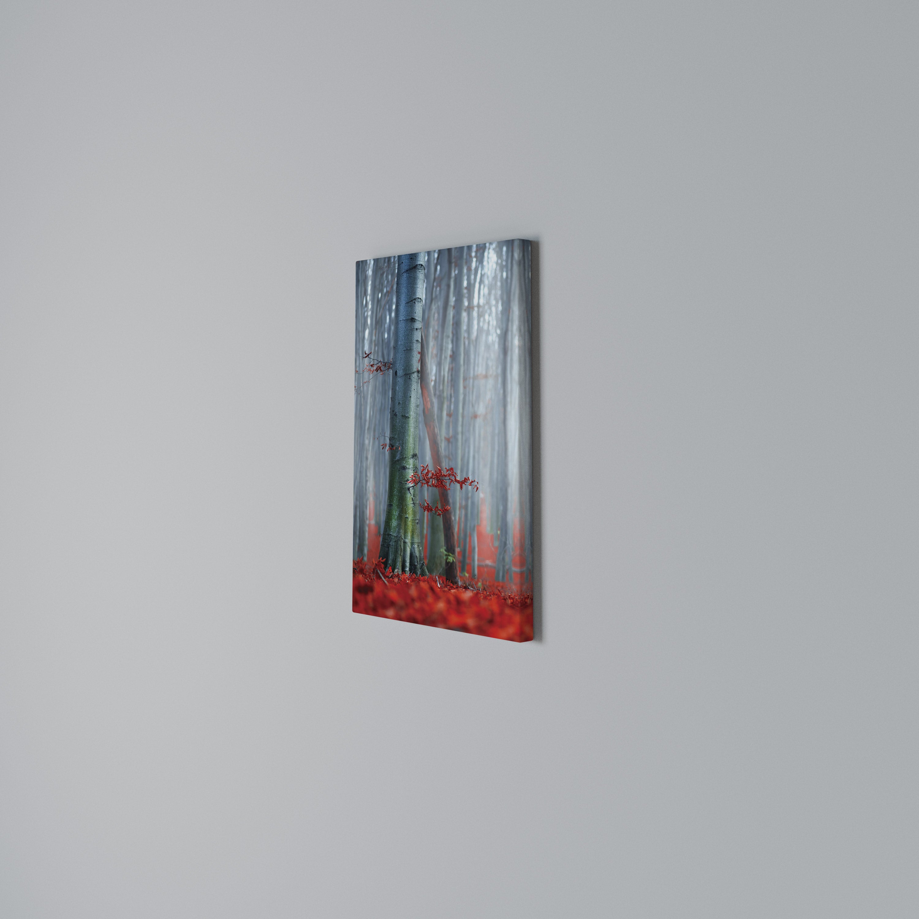 TRANQUIL RED ELEGANCE Cuadro en lienzo vertical