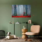 TRANQUIL RED ELEGANCE Póster Horizontal Adhesivo