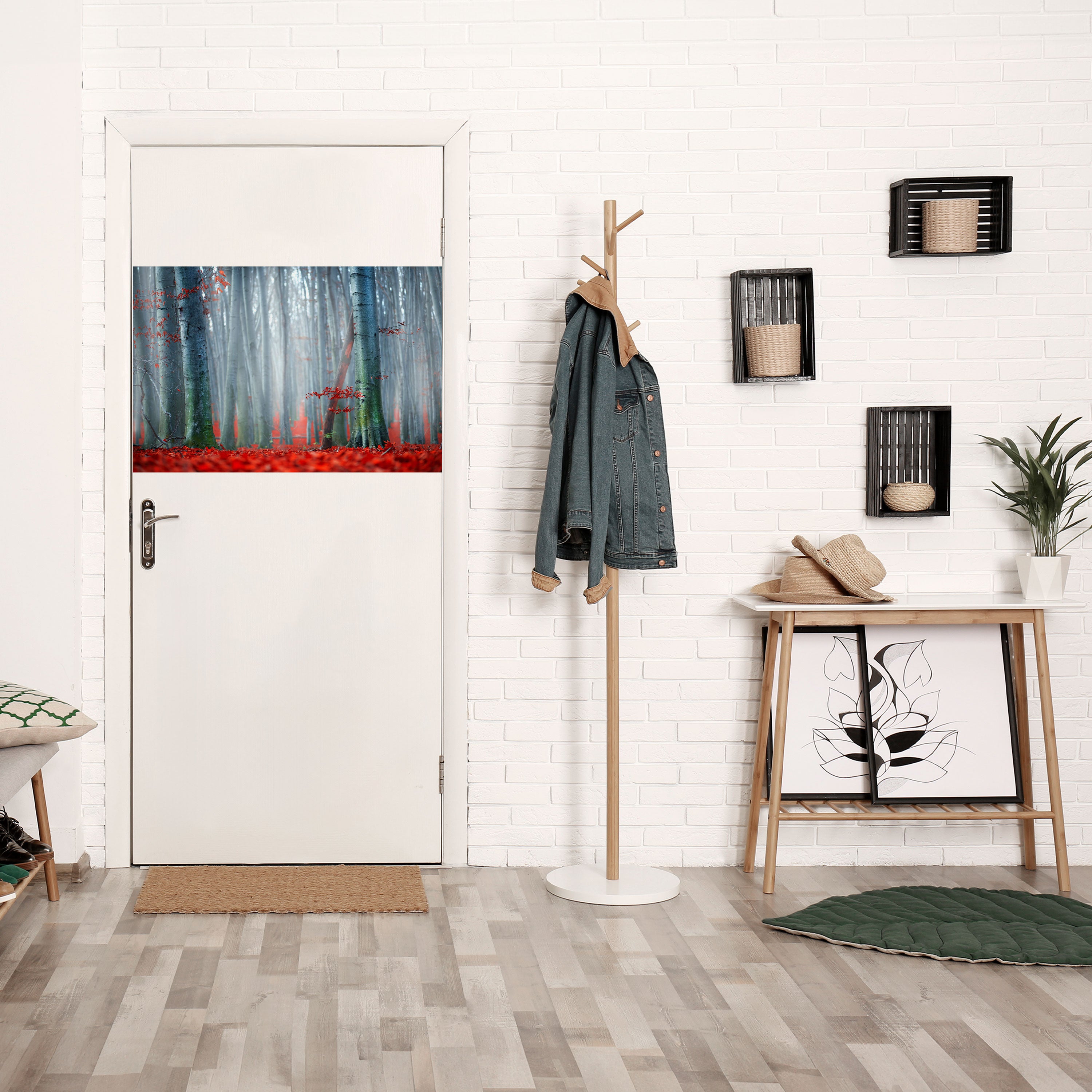 Póster horizontal autoadhesivo TRANQUIL RED ELEGANCE