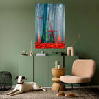 TRANQUIL RED ELEGANCE Peel and Stick Vertical Poster