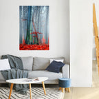 TRANQUIL RED ELEGANCE Peel and Stick Vertical Poster