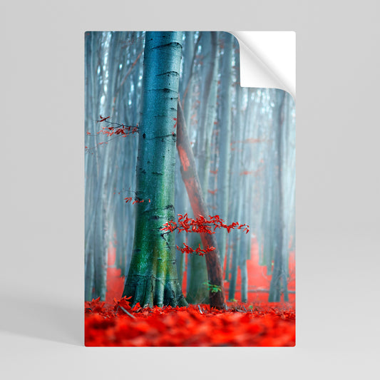 TRANQUIL RED ELEGANCE Póster adhesivo vertical