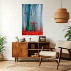 TRANQUIL RED ELEGANCE Peel and Stick Vertical Poster