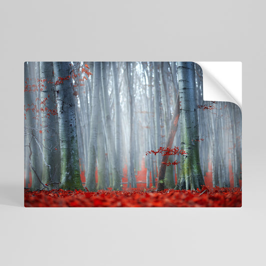 TRANQUIL RED ELEGANCE Póster adhesivo horizontal