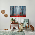 TRANQUIL RED ELEGANCE Póster Horizontal Adhesivo