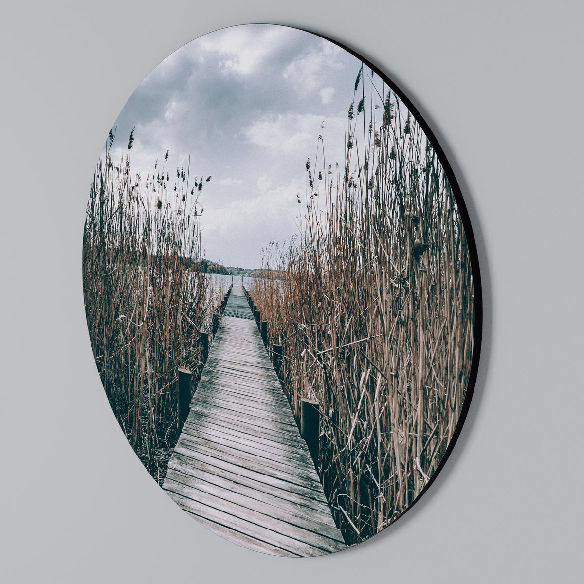 GAZE INTO STILLNESS Arte de pared redondo
