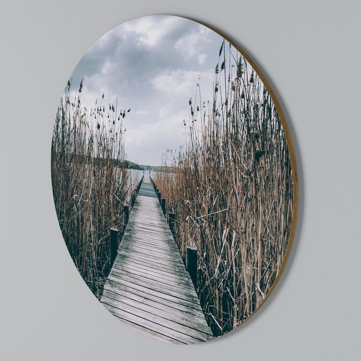 GAZE INTO STILLNESS Arte de pared redondo