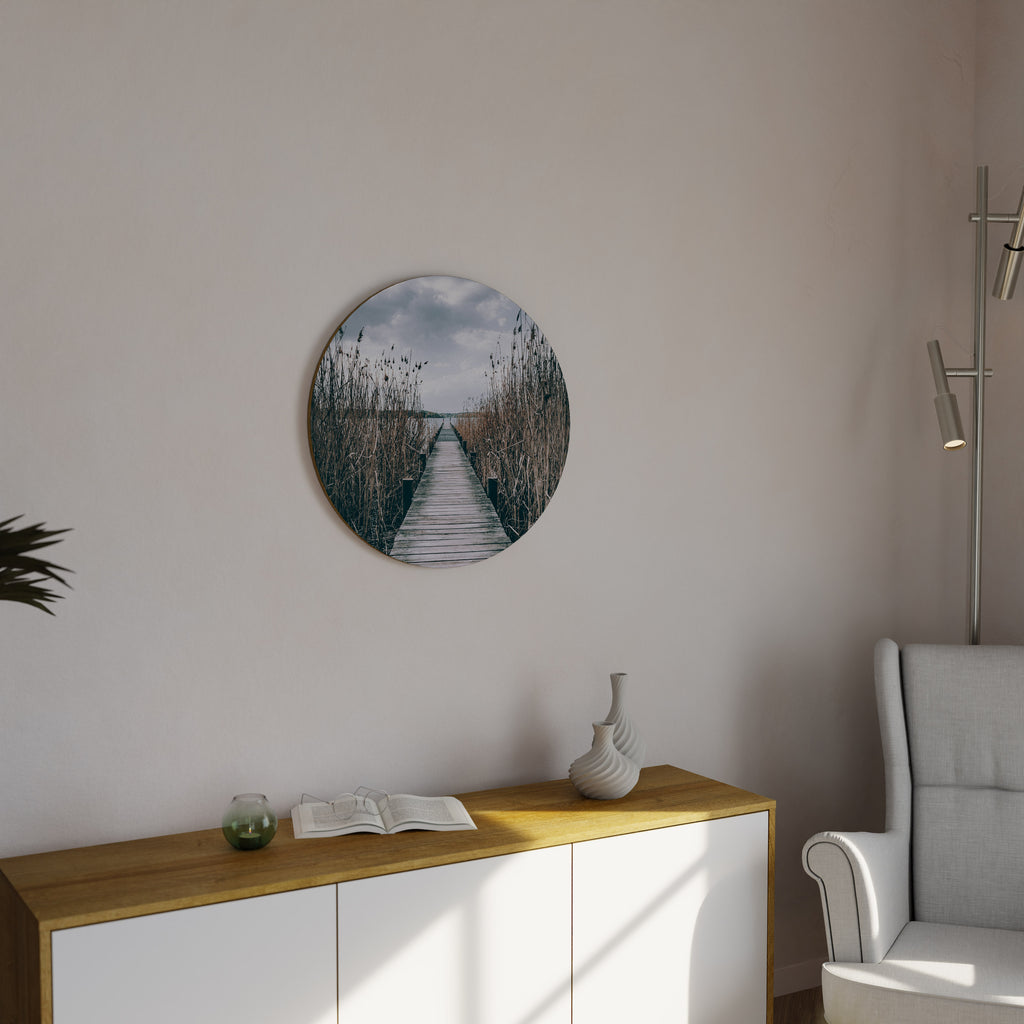 GAZE INTO STILLNESS Round Wall Art