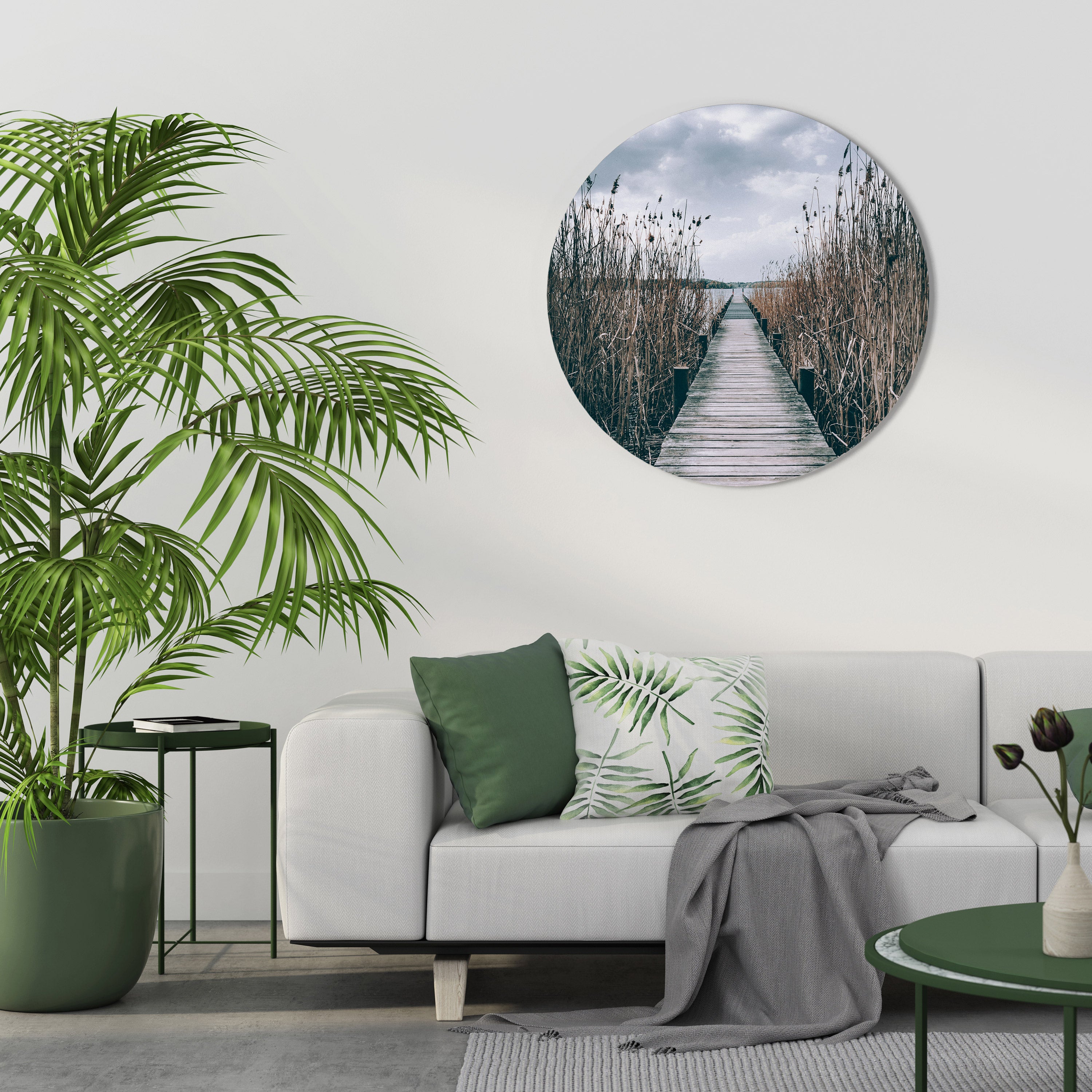 GAZE INTO STILLNESS Round Wall Art