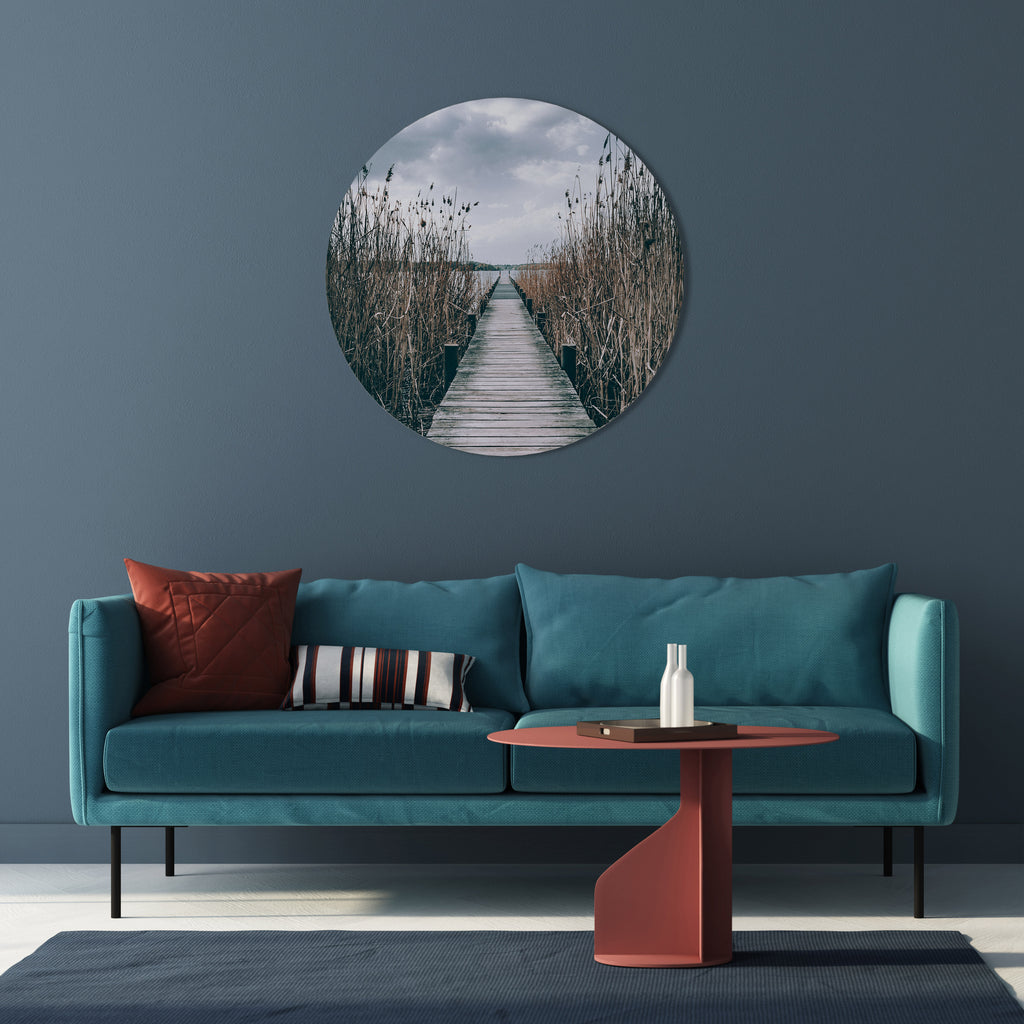 GAZE INTO STILLNESS Round Wall Art