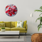 TESOROS CARMESÍ DEL INVIERNO Arte de pared redondo