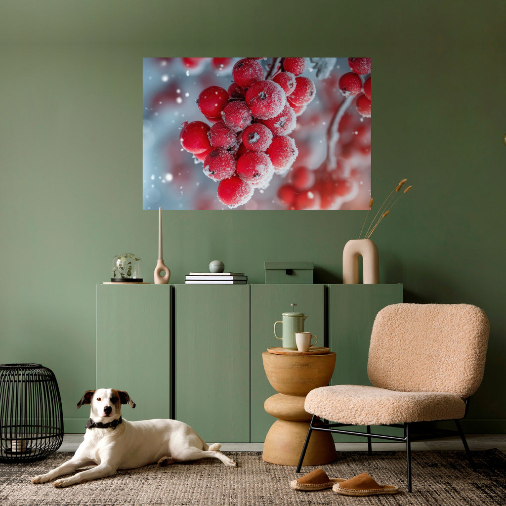 Póster horizontal autoadhesivo TESOROS CARMESÍ DEL INVIERNO