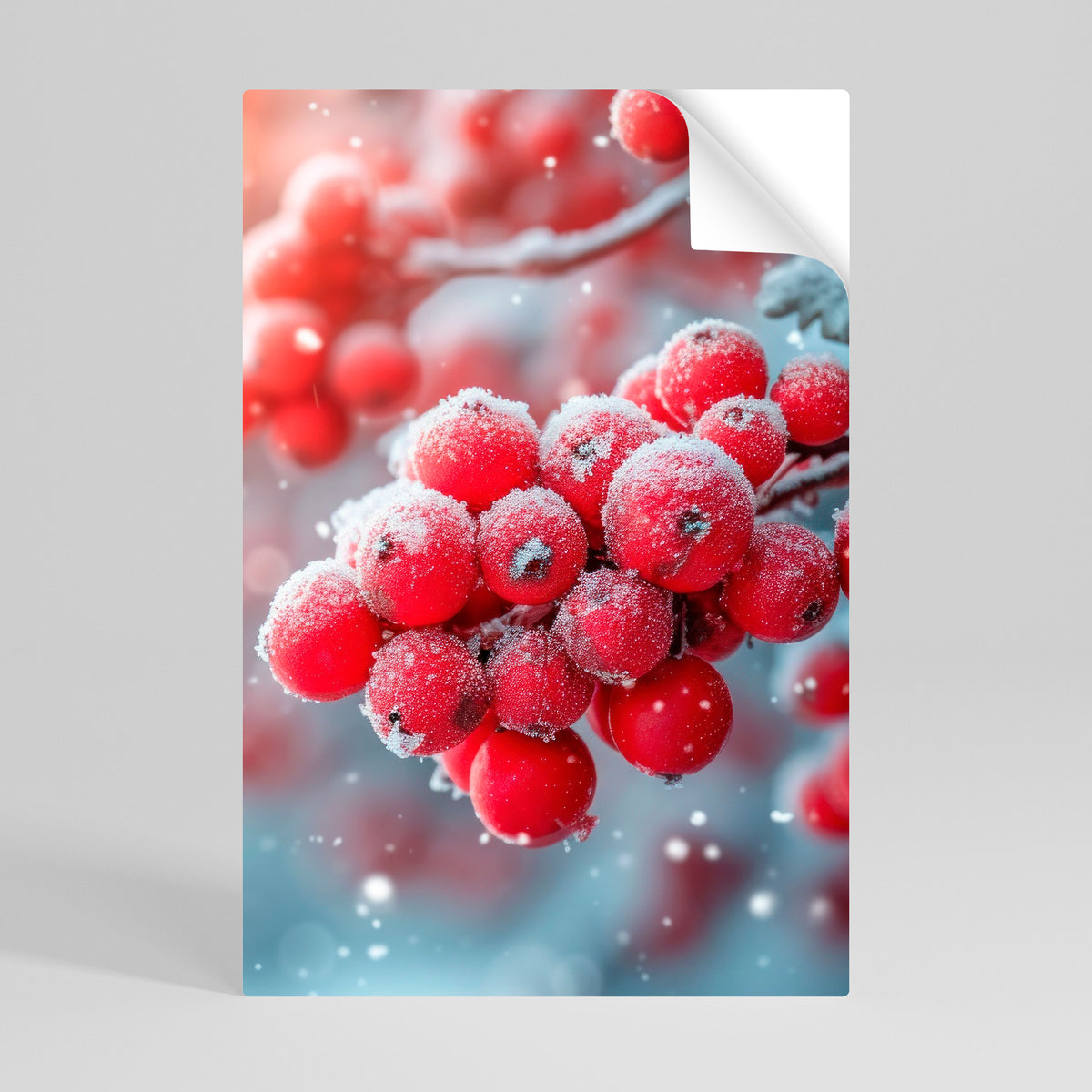 WINTER'S CRIMSON TREASURES Póster adhesivo vertical