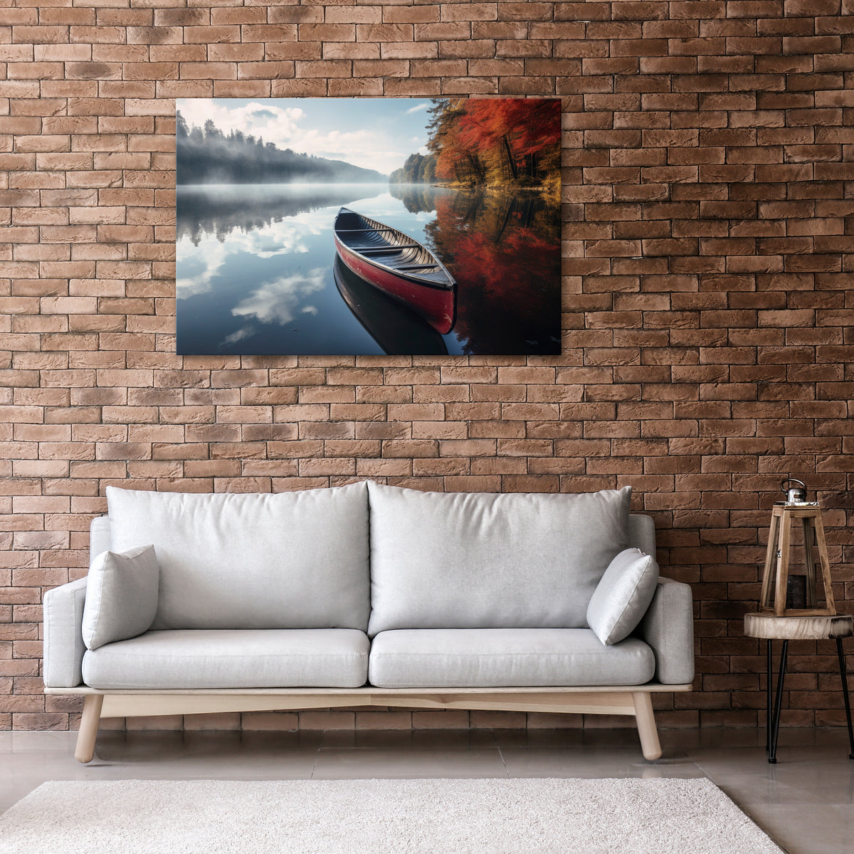 BOAT OF TRANQUILITY Cuadro en lienzo horizontal