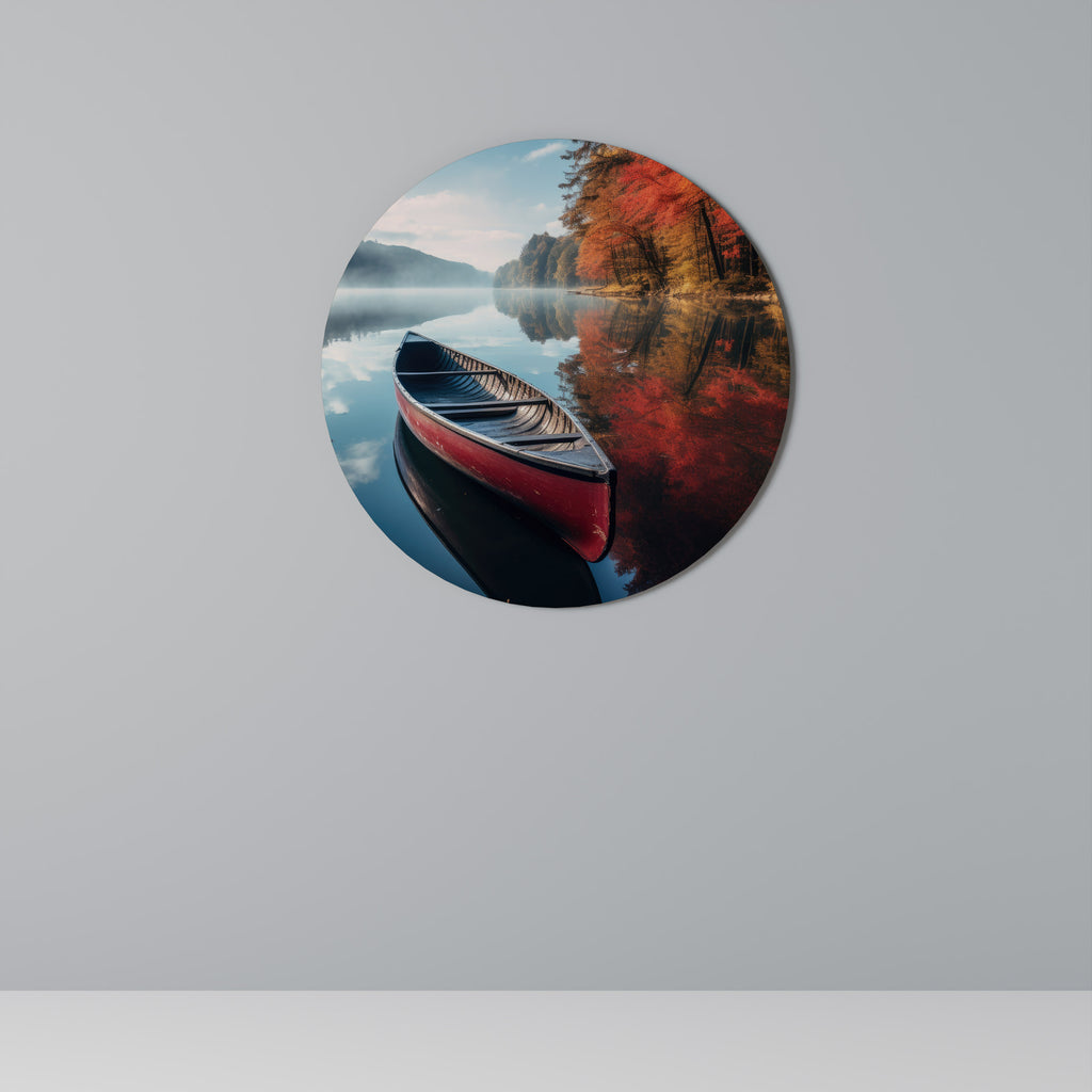 BOAT OF TRANQUILITY Round Wall Art