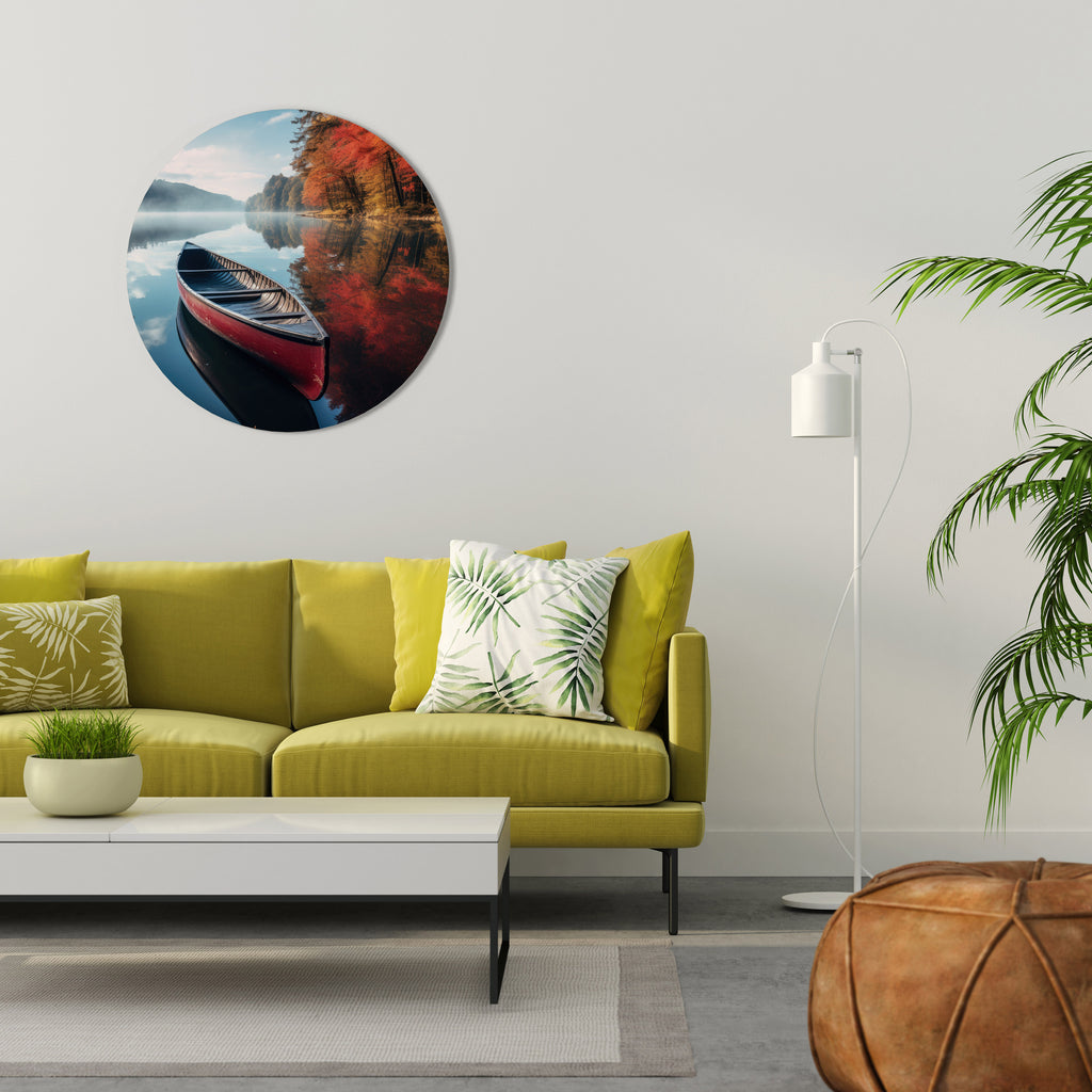 BOAT OF TRANQUILITY Round Wall Art