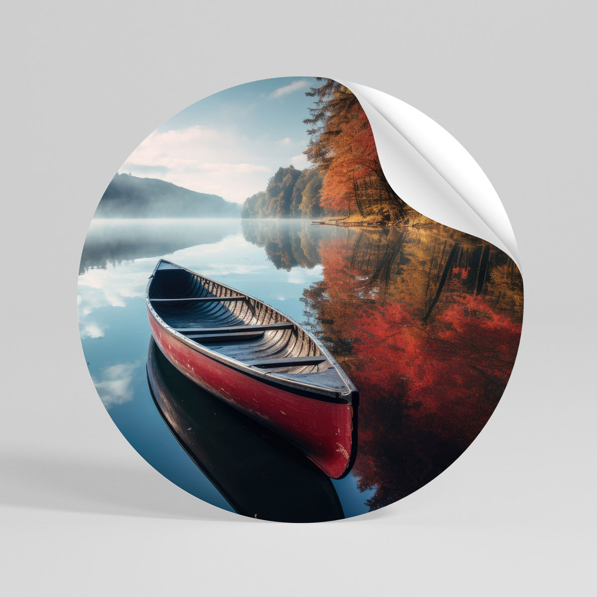 BOAT OF TRANQUILITY Vinilo adhesivo redondo