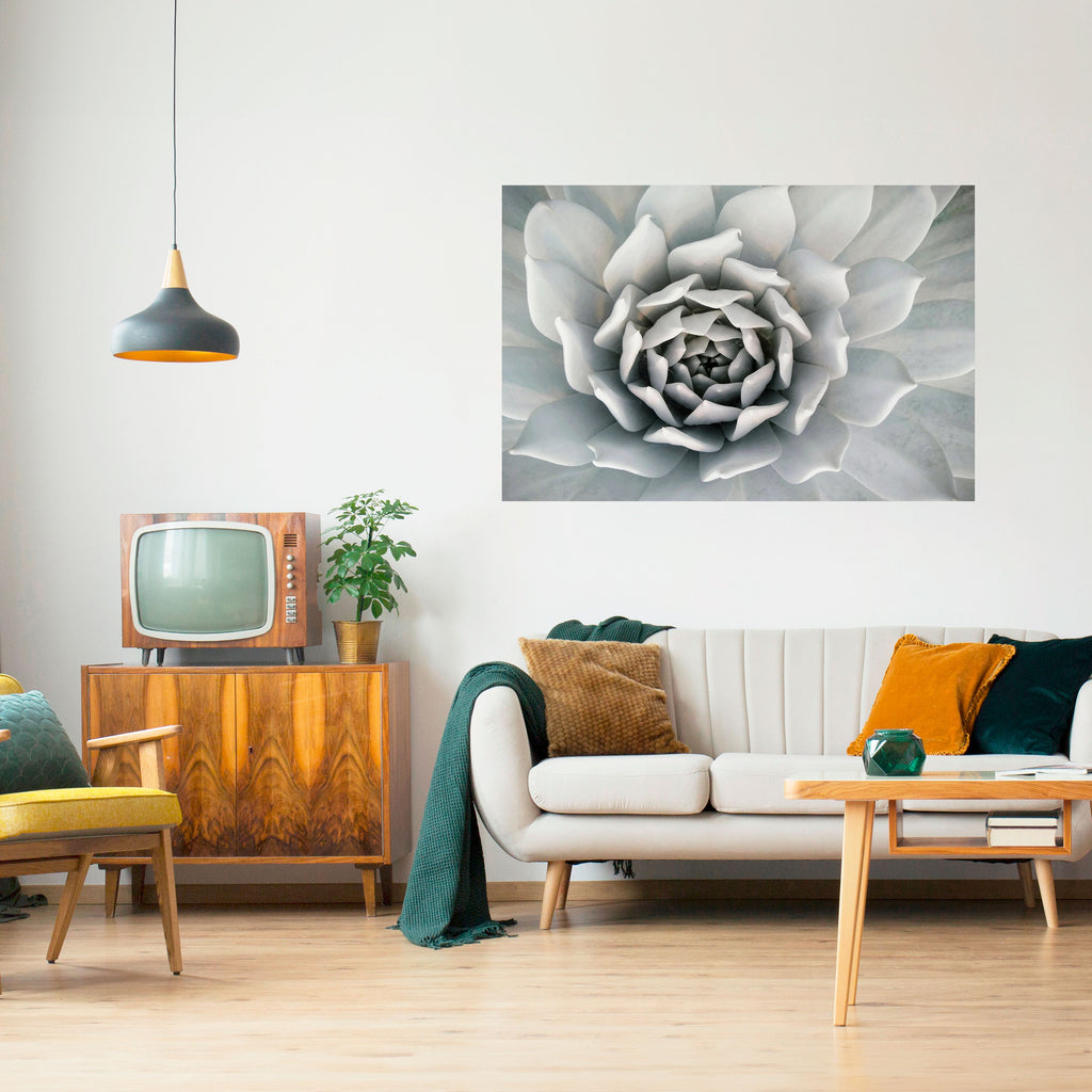 Póster horizontal autoadhesivo con diseño de REMOLINO DE PÉTALOS ELEGANTE