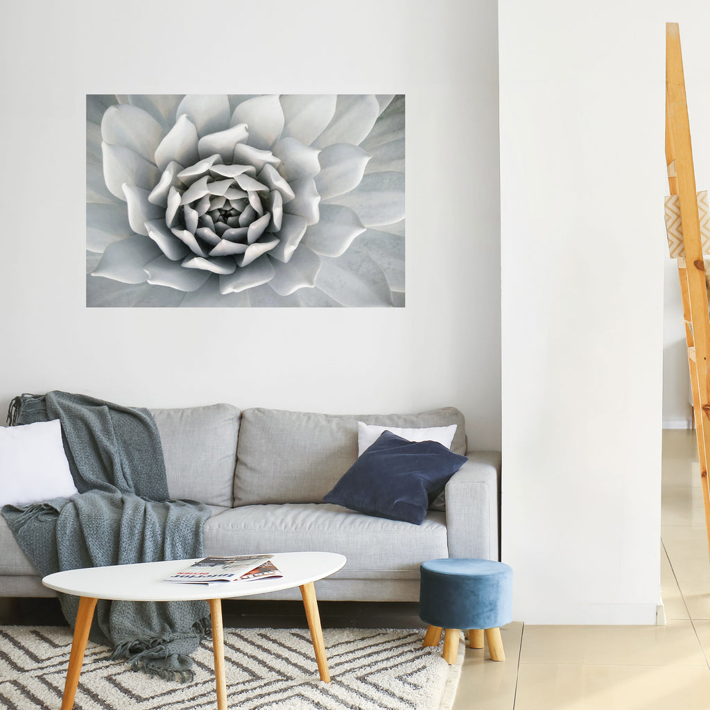 Póster horizontal autoadhesivo con diseño de REMOLINO DE PÉTALOS ELEGANTE