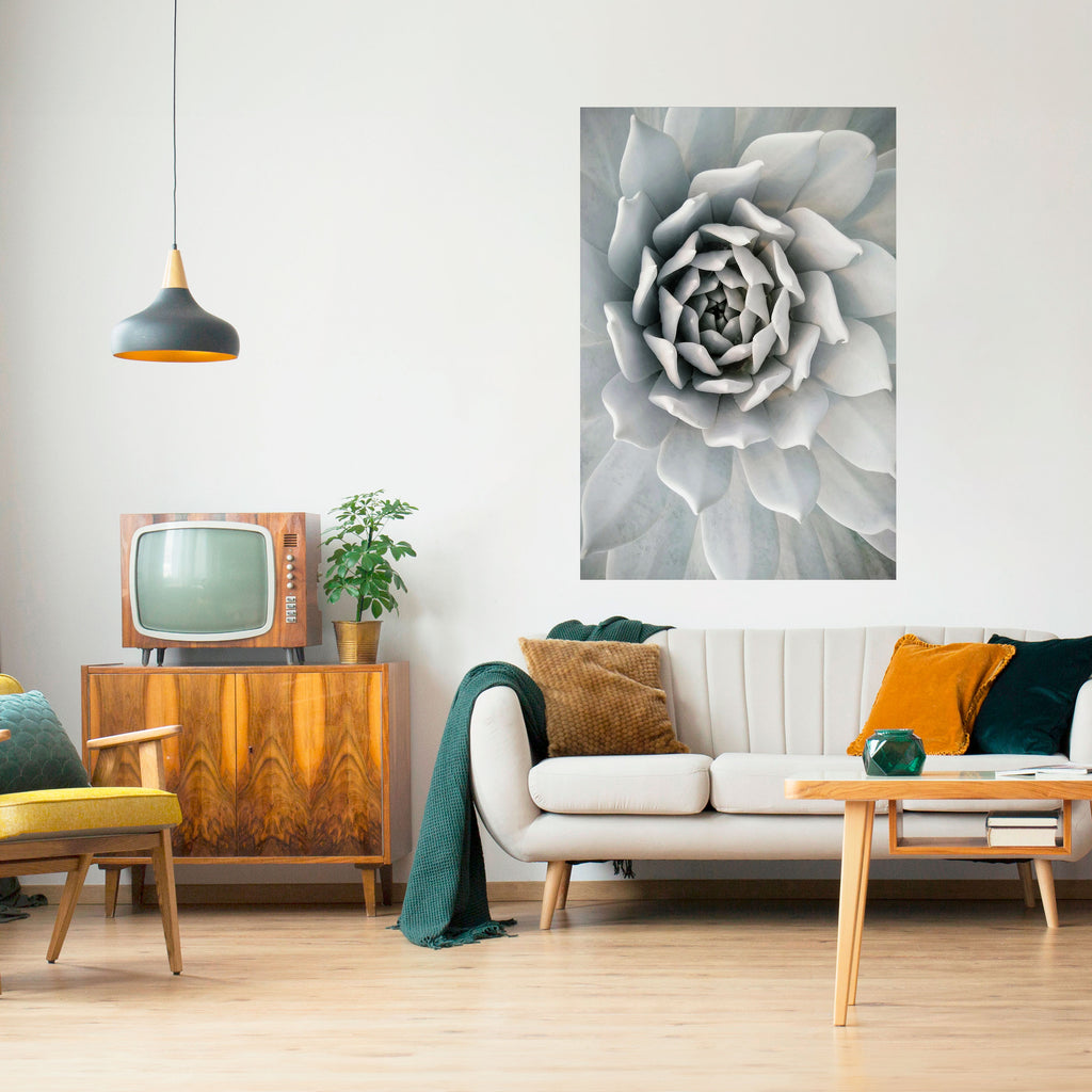 ELEGANT PETAL SWIRL Peel and Stick Vertical Poster