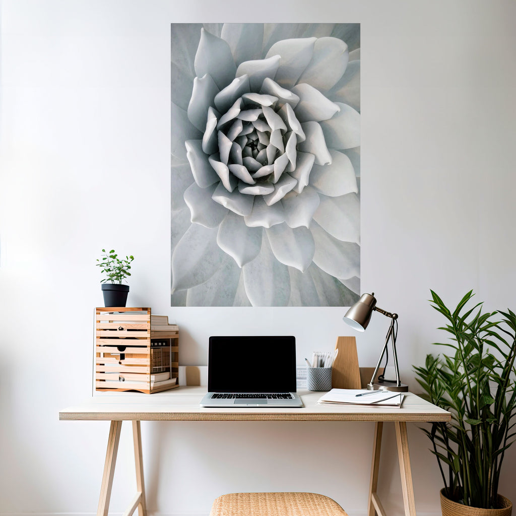 ELEGANT PETAL SWIRL Peel and Stick Vertical Poster