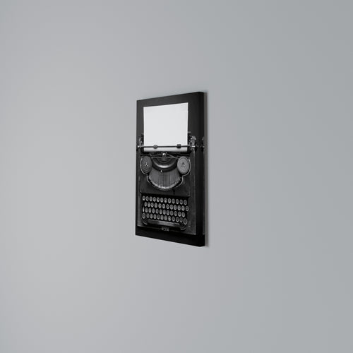 TYPEWRITER SYMPHONY Cuadro en lienzo vertical