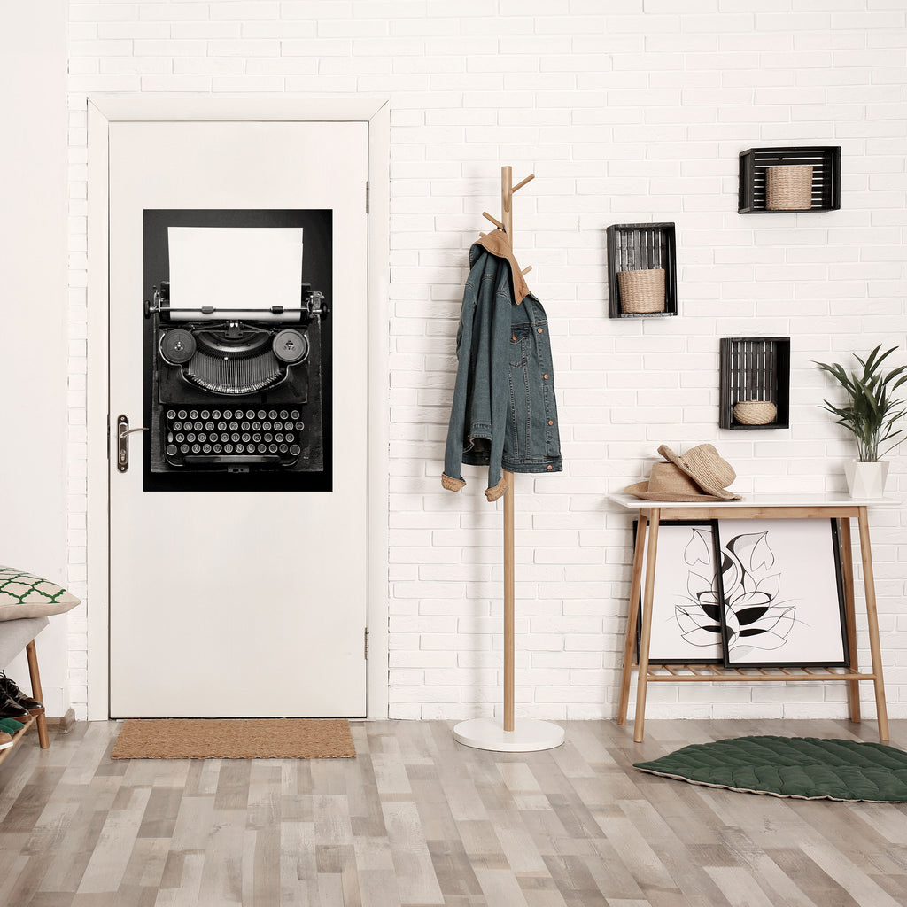 Póster vertical autoadhesivo "Sinfonía de máquina de escribir"