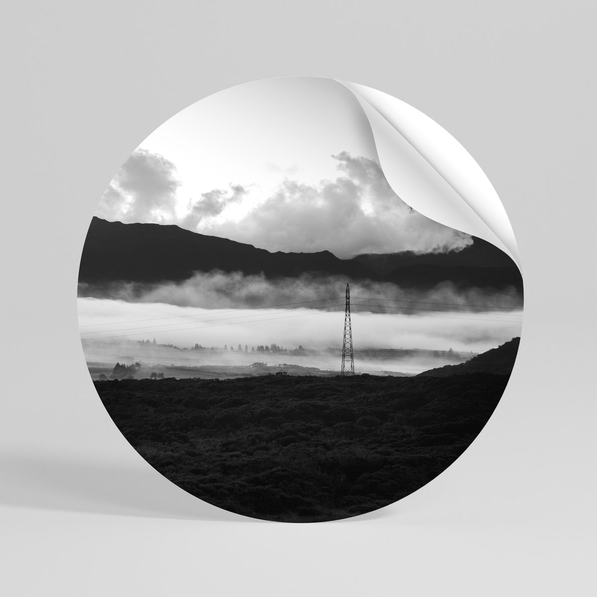 MISTY MOUNTAIN RADIANCE Vinilo adhesivo redondo
