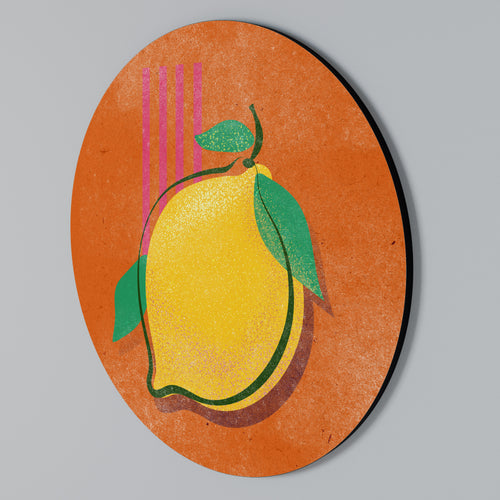 LUSCIOUS LEMON Arte de pared redondo