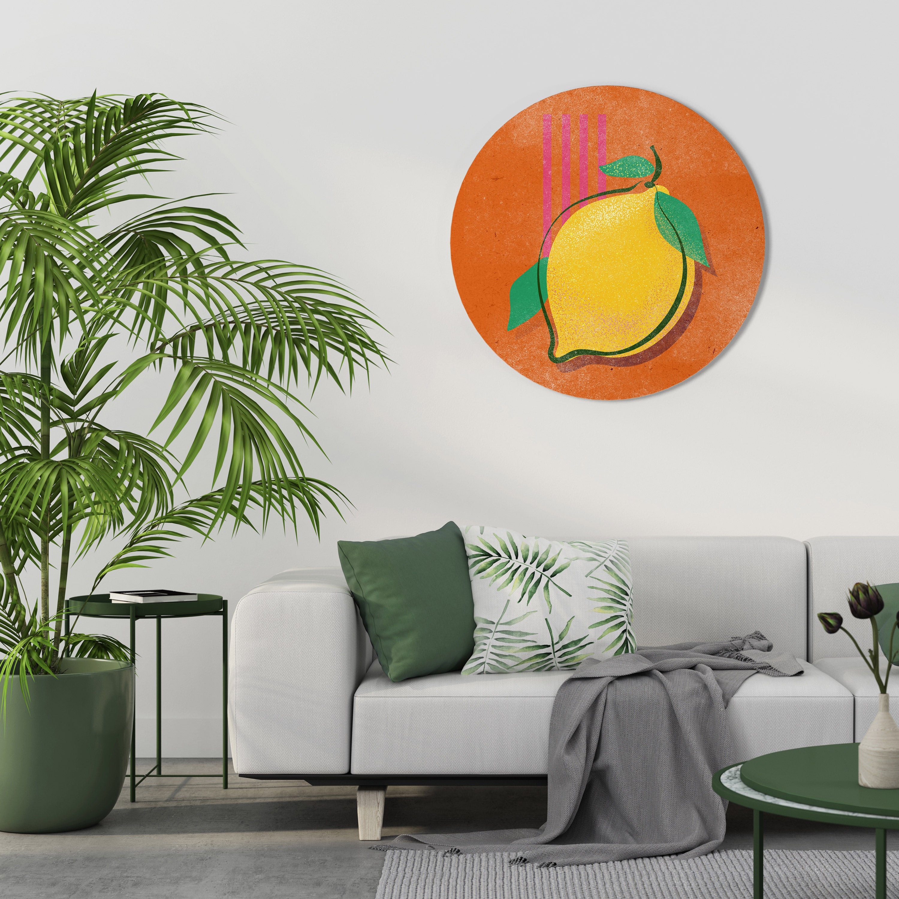 LUSCIOUS LEMON Round Wall Art