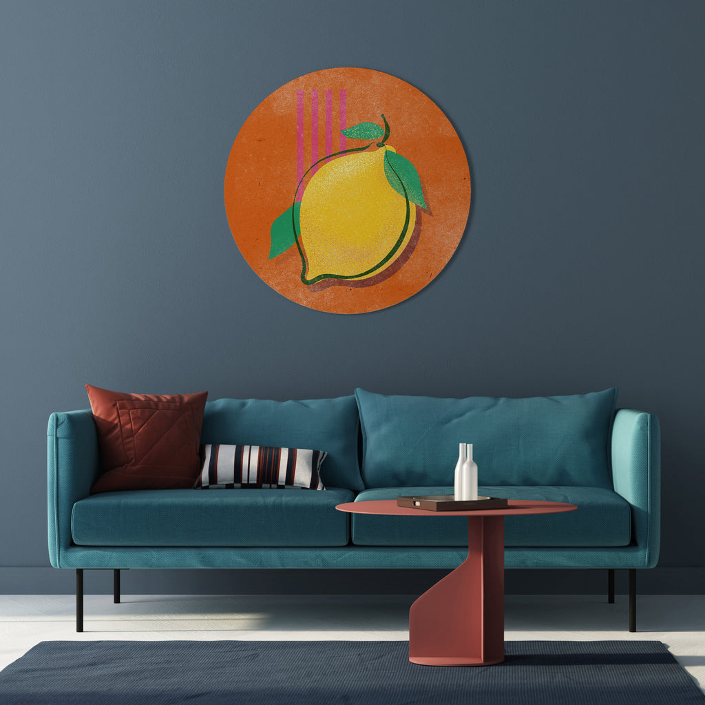 LUSCIOUS LEMON Round Wall Art