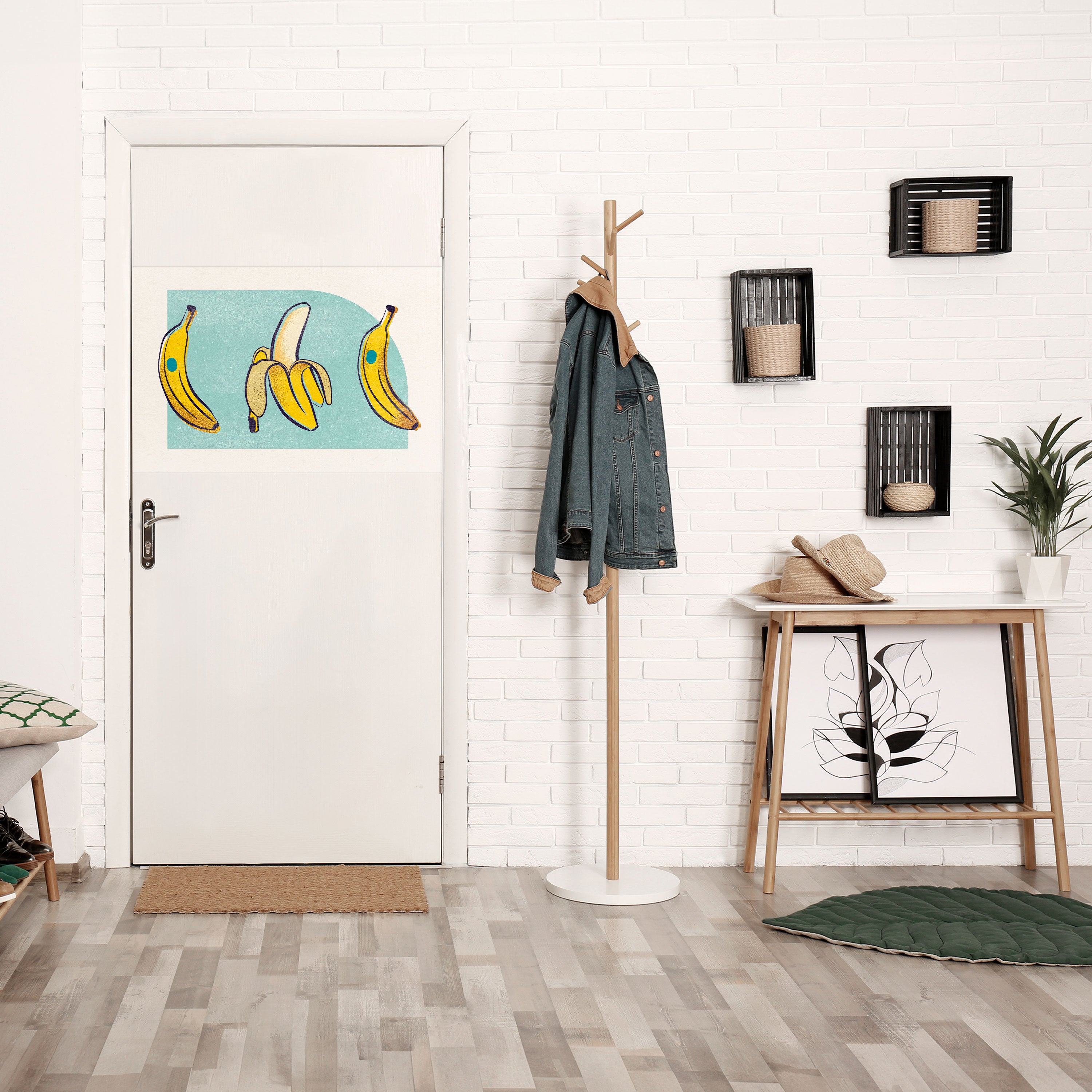 BOLD BANANA BOUQUET Peel and Stick Horizontal Poster